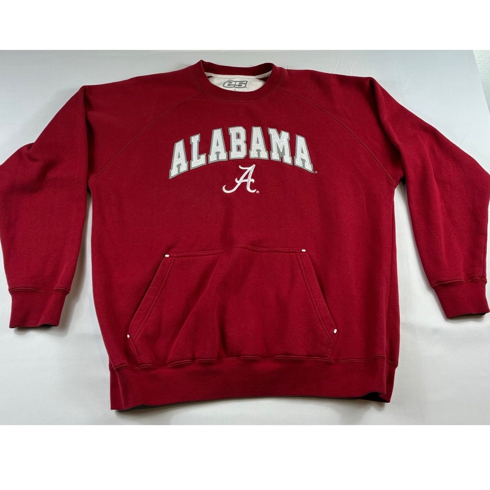 E5 Alabama Crimson Tide Sweatshirt Mens Large Red NCAA Pullover Good Condition